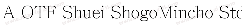 A OTF Shuei ShogoMincho Std字体转换